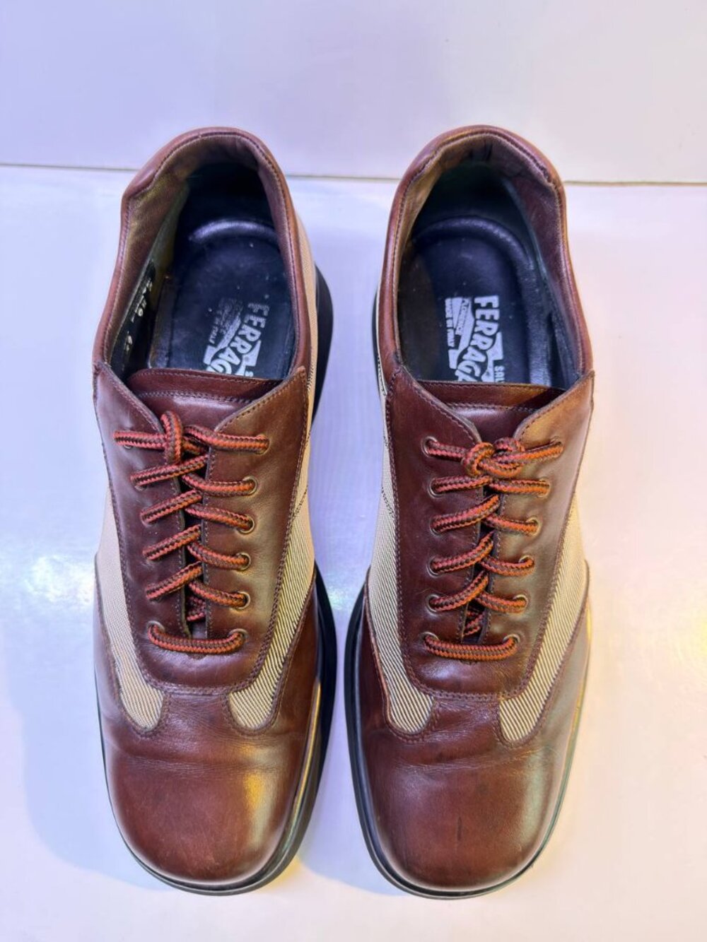 Salvatore Ferragamo Sport Vintage Sneakers – Men’s US 9.5 – Made in Italy - Picture 6 of 15